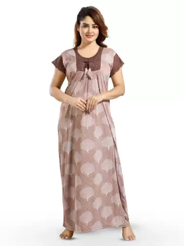 Printed Satin Maxi Nightdress - image 2