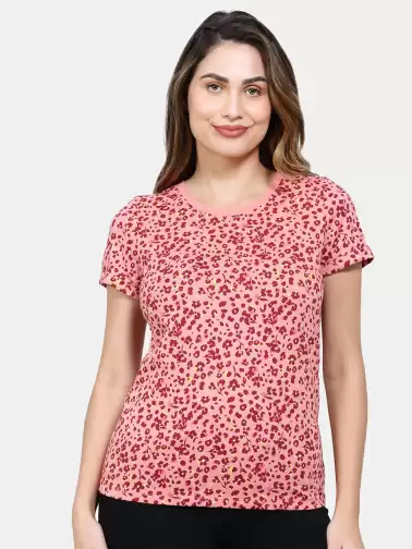 Floral Printed Cotton T-shirt - image 2