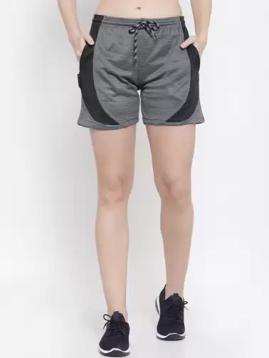 Women Colourblocked Gym Shorts - image 2