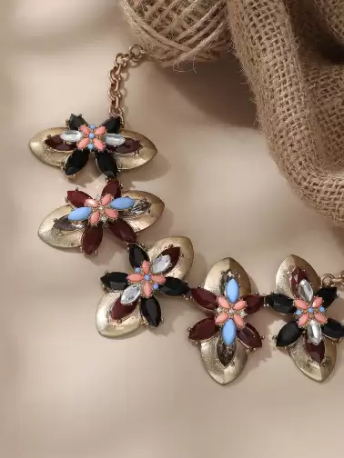 Gold-Plated Statement Necklace - image 2