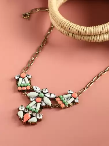 Gold-Plated Statement Necklace - image 2
