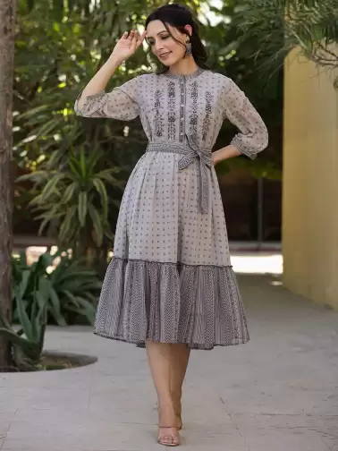Printed Ethnic Dresses - image 2