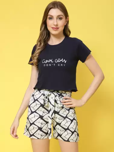 Women Graphic Print Night suit - image 2