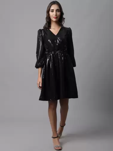 Georgette Fit & Flare Dress - image 2