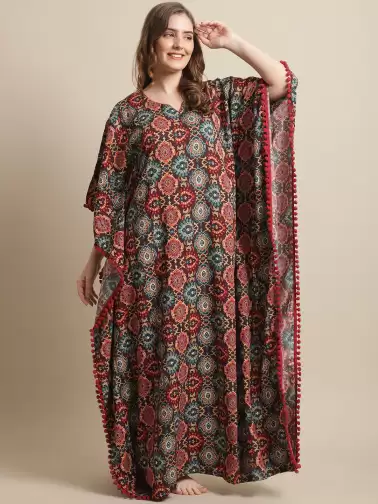 Print Pure Cotton Nightdress - image 2