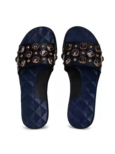 Women Embellished Sliders - image 2