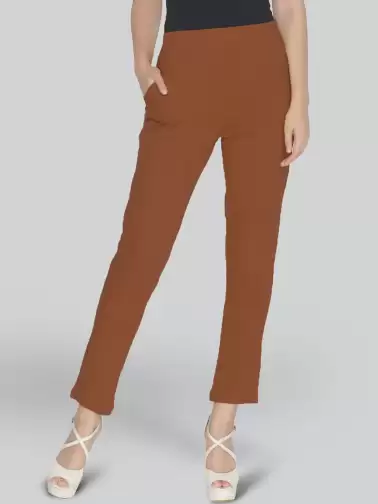 Women Knitted Casual Trousers - image 2