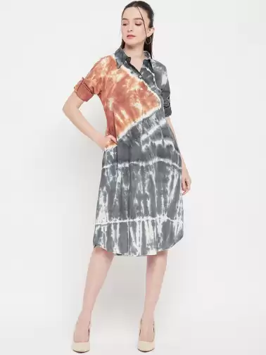 Print A-Line Dress - image 2