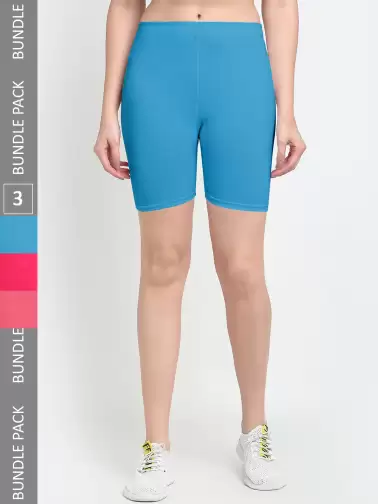 Women Pack Of 3 Yoga Shorts - image 2
