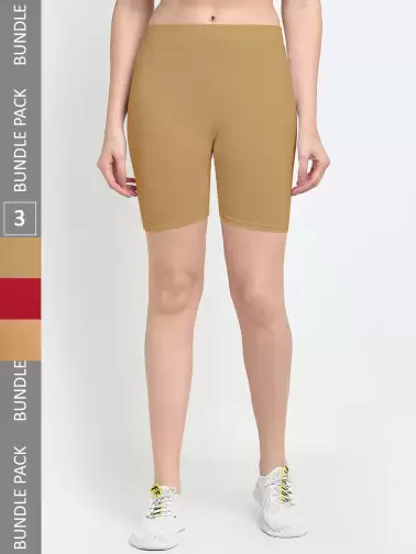 Women Pack Of 3 Sports Shorts - image 2