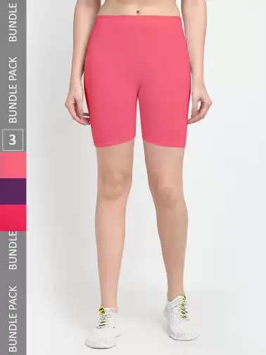 Women Pack Of 3 Sports Shorts - image 2