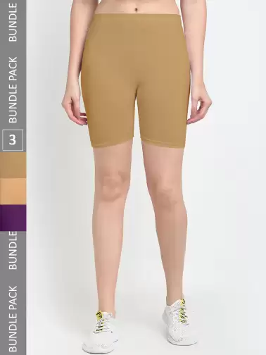 Women Pack Of 3 Yoga Shorts - image 2