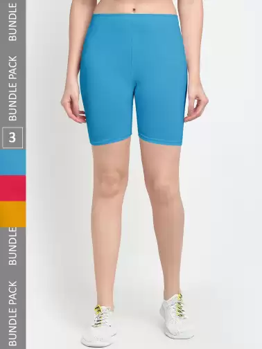 Women Pack Of 3 Sports Shorts - image 2