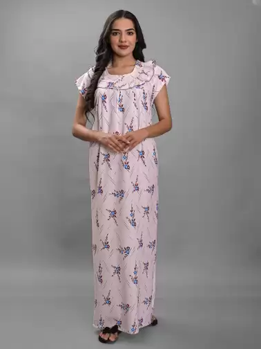 Floral Printed Maxi Nightdress - image 2