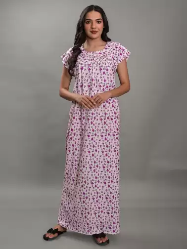 Floral Printed Maxi Nightdress - image 2