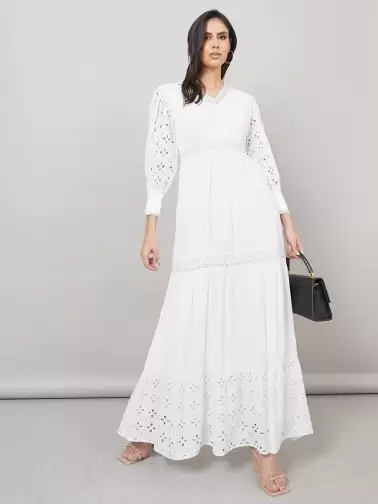 V-Neck Fit & Flare Maxi Dress - image 2