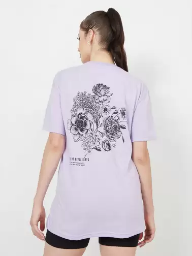 Floral Printed Cotton T-shirt - image 2