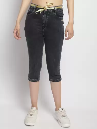 Women Skinny Fit Capris - image 2