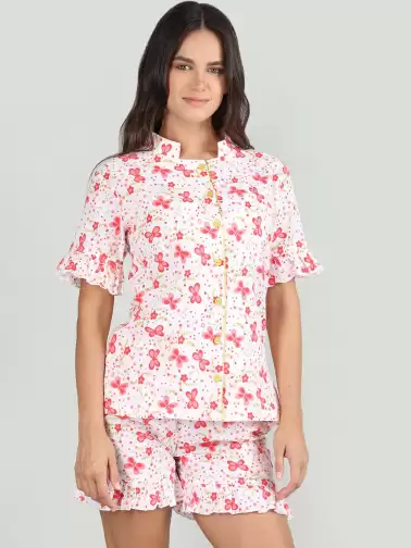 Women Floral Print Night suit - image 2