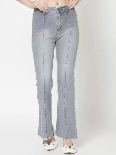 Women Heavy Fade Cotton Jeans - image 2