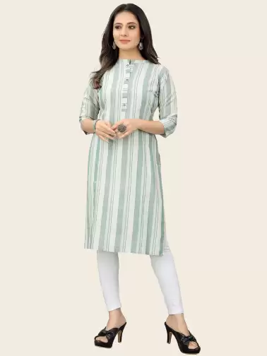 Women Striped Kurta - image 2
