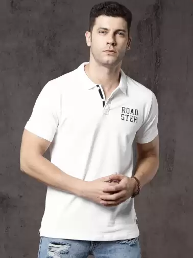Solid Polo Collar T-shirt - image 2