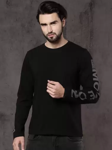 Solid Round Neck T-shirt - image 2