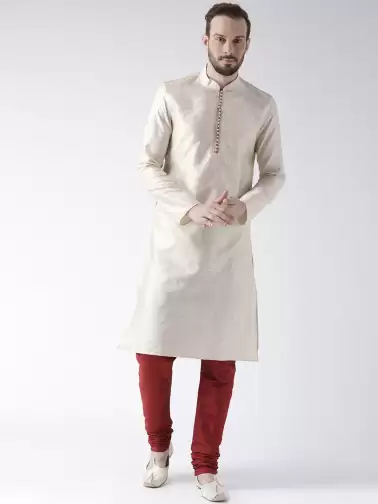 Men Self Design Kurta Set - image 2
