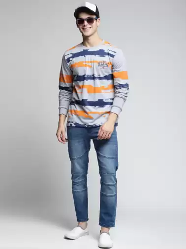 Printed Round Neck Pure Cotton T-shirt - image 2