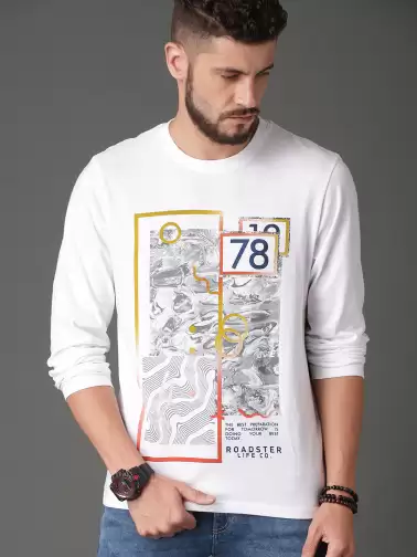 Printed Round Neck Pure Cotton T-shirt - image 2