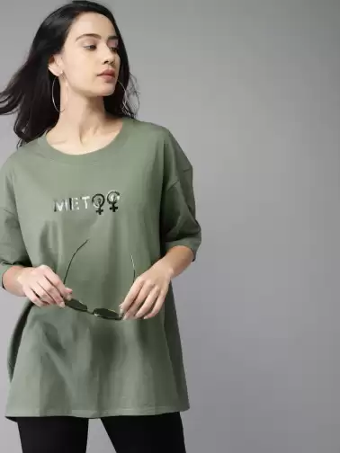 Printed Round Neck Pure Cotton T-shirt - image 2