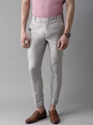 Men Smart Tapered Fit Trousers - image 2