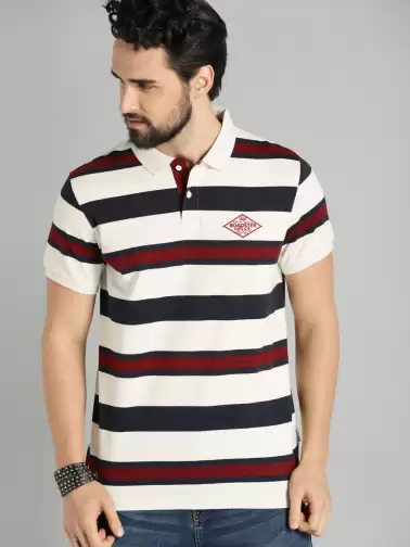 Striped Polo Pure Cotton T-shirt - image 2