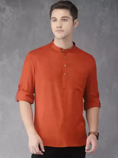 Men Solid Straight Kurta - image 2
