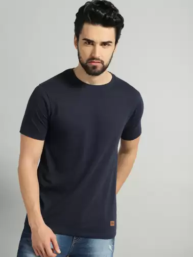 Solid Round Neck T-shirt - image 2