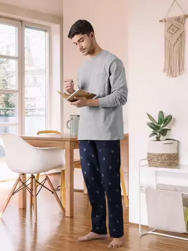 Men Pure Cotton Lounge Pants - image 2
