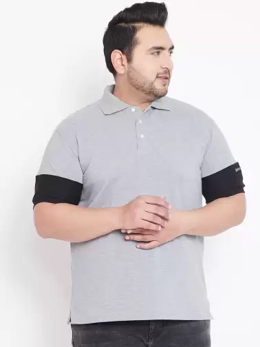 Plus Size Bio Finish Polo Collar Pure Cotton T-shirt - image 2