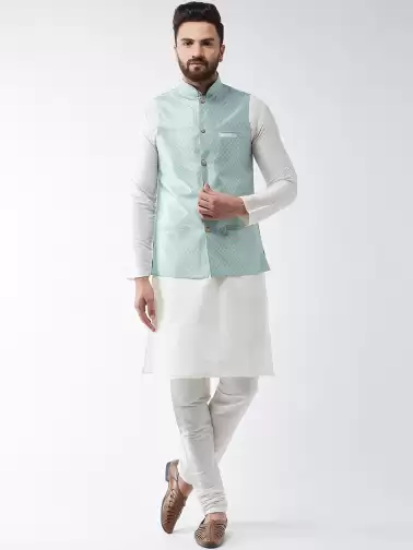 Men Kurta Set & Nehru Jacket - image 2