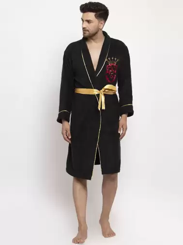 Men Embroidered Bath Robe - image 2