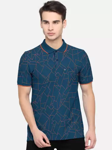 Printed Polo Collar T-shirt - image 2