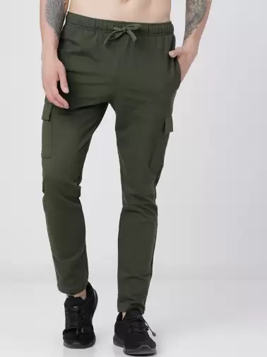 Men Solid Slim-Fit Track Pants - image 2