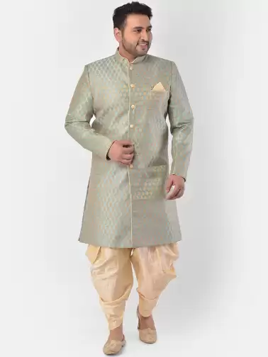 Men Printed Woven Sherwani Set - image 2