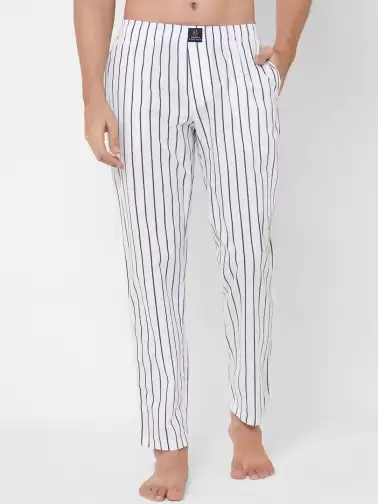 Men Striped Pure Cotton Lounge Pants - image 2