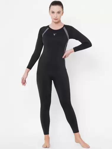 Women Solid Swimming Costume - image 2