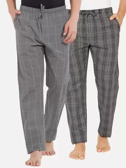 Men Pack Of 2 Super Combed Cotton Lounge Pants - image 3