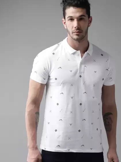 Printed Polo Collar T-shirt - image 3