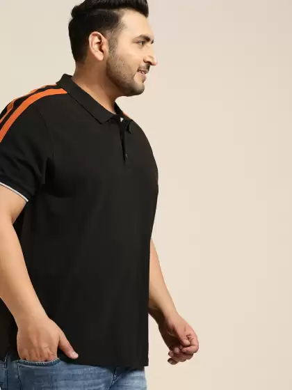 Plus Size Solid Polo Collar T-shirt - image 3