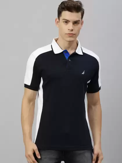 Solid Polo Collar Pure Cotton T-shirt - image 3