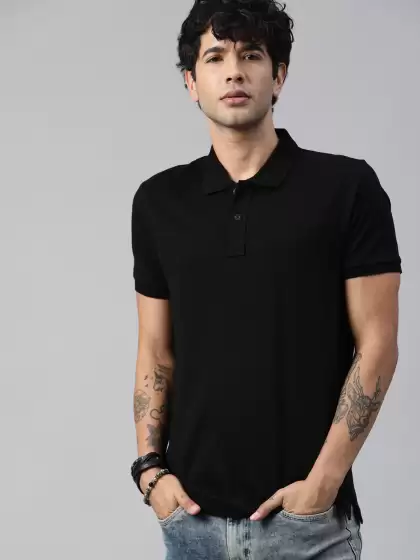 Polo Collar Cotton Pure Cotton T-shirt - image 3