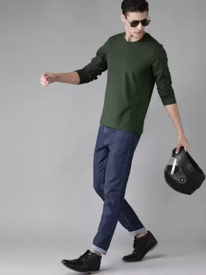 Solid Round Neck Pure Cotton T-shirt - image 3
